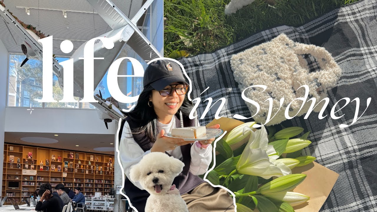 Life in Sydney 🥯 casual diml, library study, best croissants, birthday celebration, park dates 🧺✨
