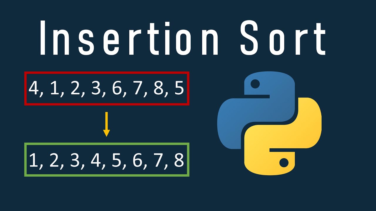 Объяснение сортировки вставкой в ​​Python (с примером и кодом)