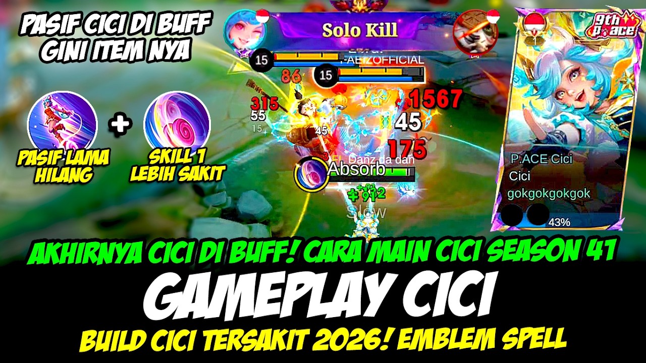 CARA MAIN CICI SEASON 41 + GAMEPLAY CICI BUFF❗BUILD CICI TERBARU 2026❗TOP GLOBAL CICI PATCH BARU