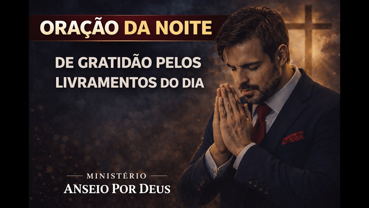 ORAÇÃO DA NOITE DE HOJE—Encerrar o Dia na Presença de Deus |  Obrigado Senhor por Mais Um Dia Vivido