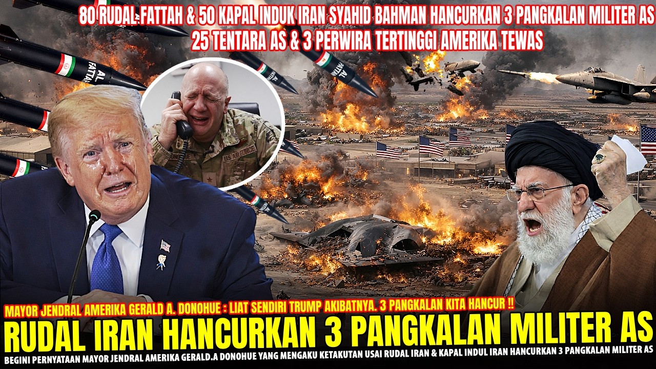 🔴RUDAL IRAN HANCURKAN 3 PANGKALAN MILITER AS!! Trump KAGET 25 Tentara & 3 Perwira Tertinggi AS Wafat