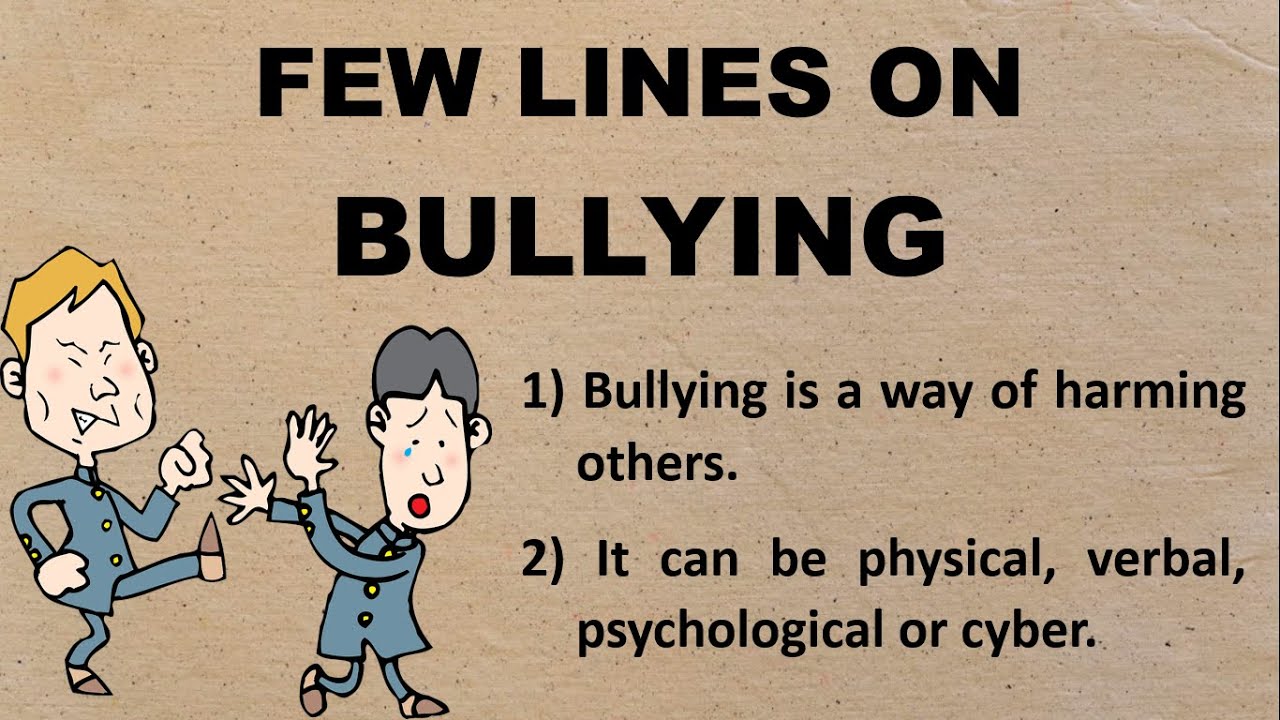Few Lines on Bullying in English | Anti Bullying | 10 Lines on Bullying | About Bullying