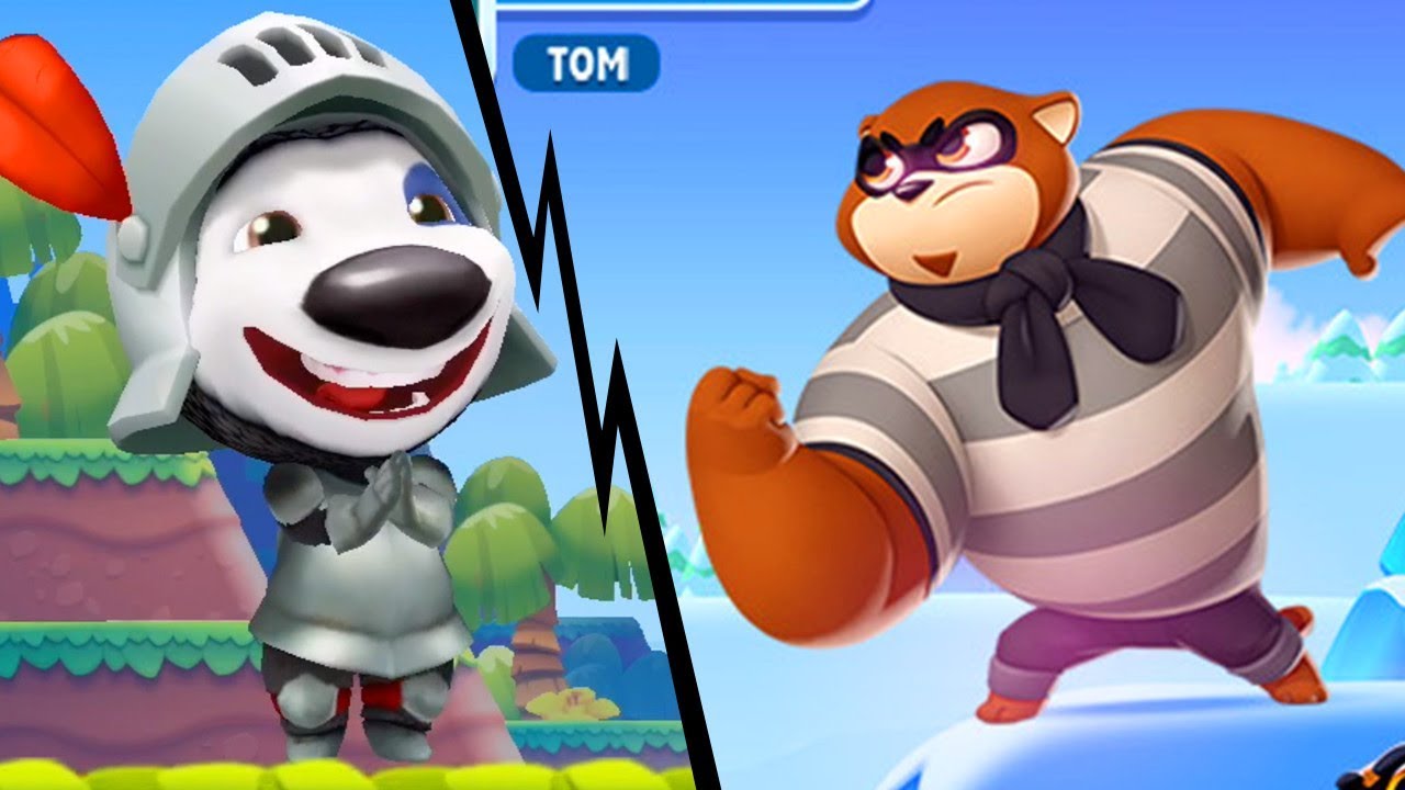 TALKING TOM SPLASH FORCE - Knight Hank VS Racoon Boss | Tom Hero Dash | Tom Gold Run