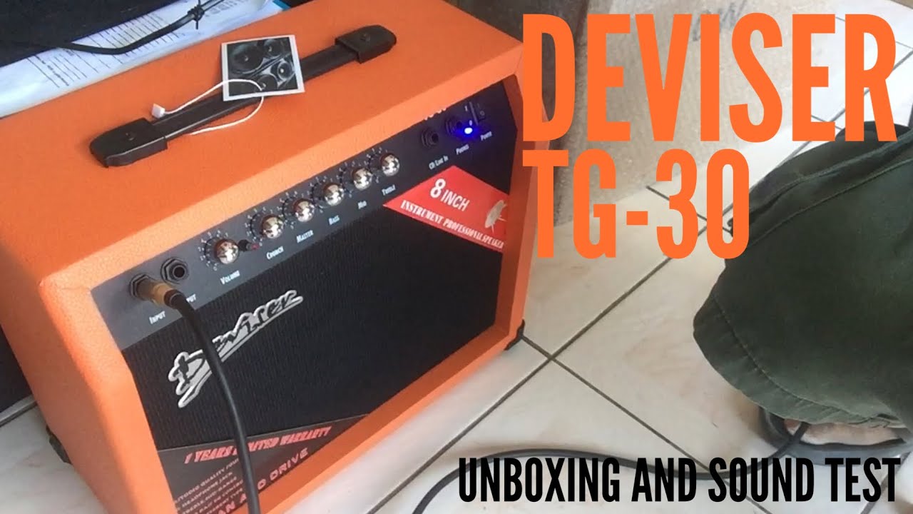 Deviser TG-30 Electric Guitar Amplifier Unboxing and Sound Test