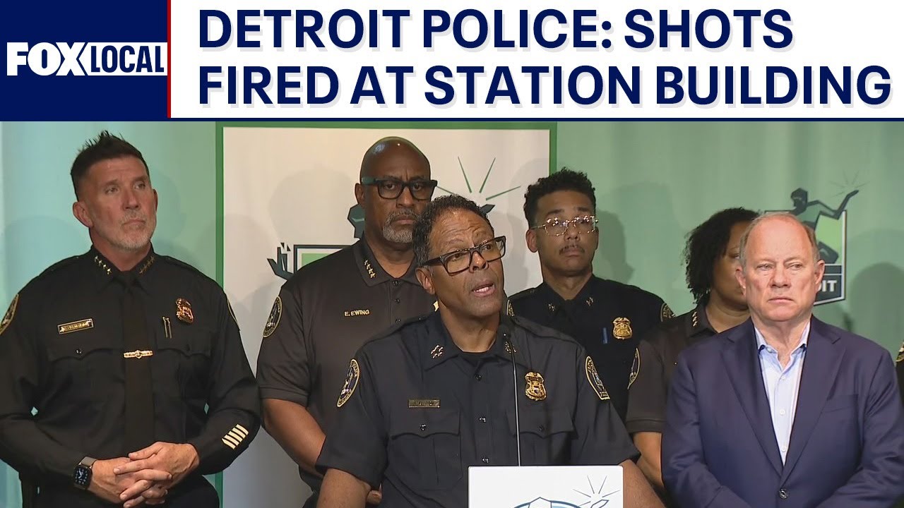Detroit police say shots were fired outside at the DPD building