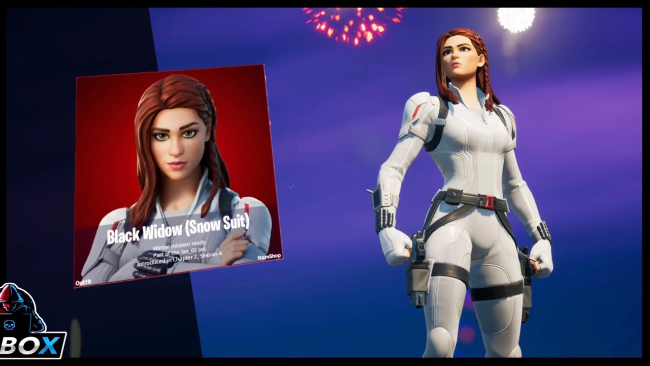 LEAKED &ldquo;BLACK WIDOW&rdquo; SKIN GAMEPLAY & SHOWCASE!!! (Snow Suit) - Fortnite Battle Royale