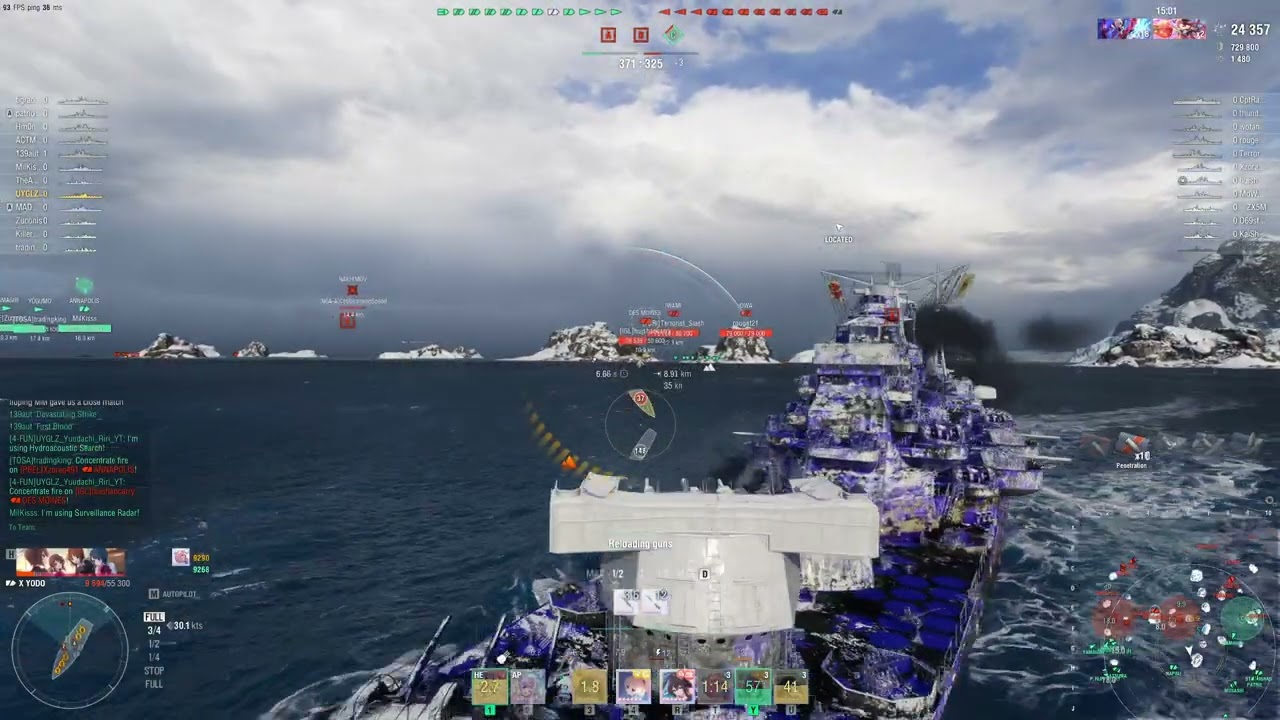 World of Warships: Full Round of T10 IJN Yodo (UYGLZ-Music: Here It Goes Again)