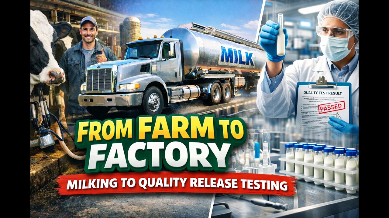 #1 Fresh Milk Milking to Quality Release | UHT Dairy Process