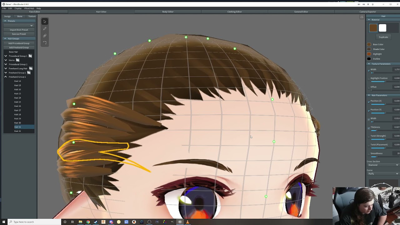 VRoid Making My VTuber 3D Base Hair
