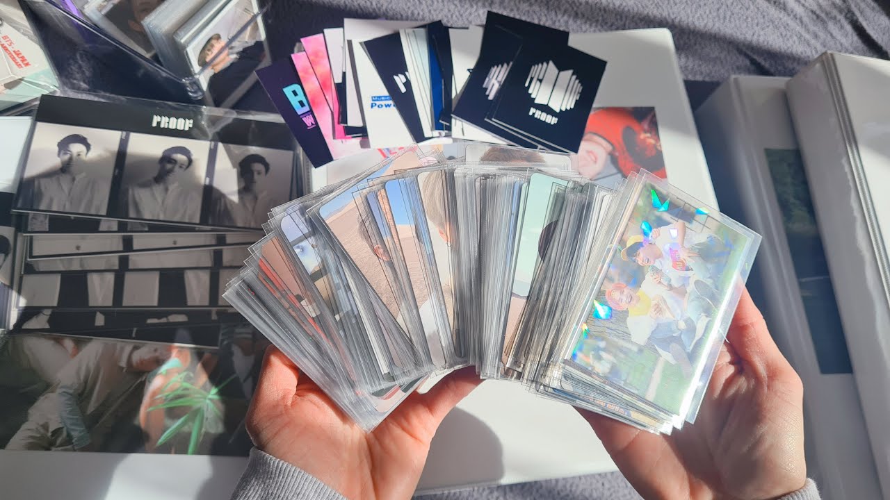 Putting new BTS photocards in my binder #7