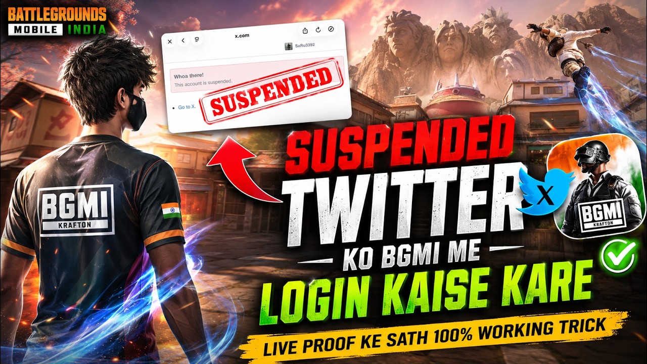 This account is suspended Twitter / BGMI 2026 4.5 Update GlitchWorking? FIX HERETwitter/X Login Not