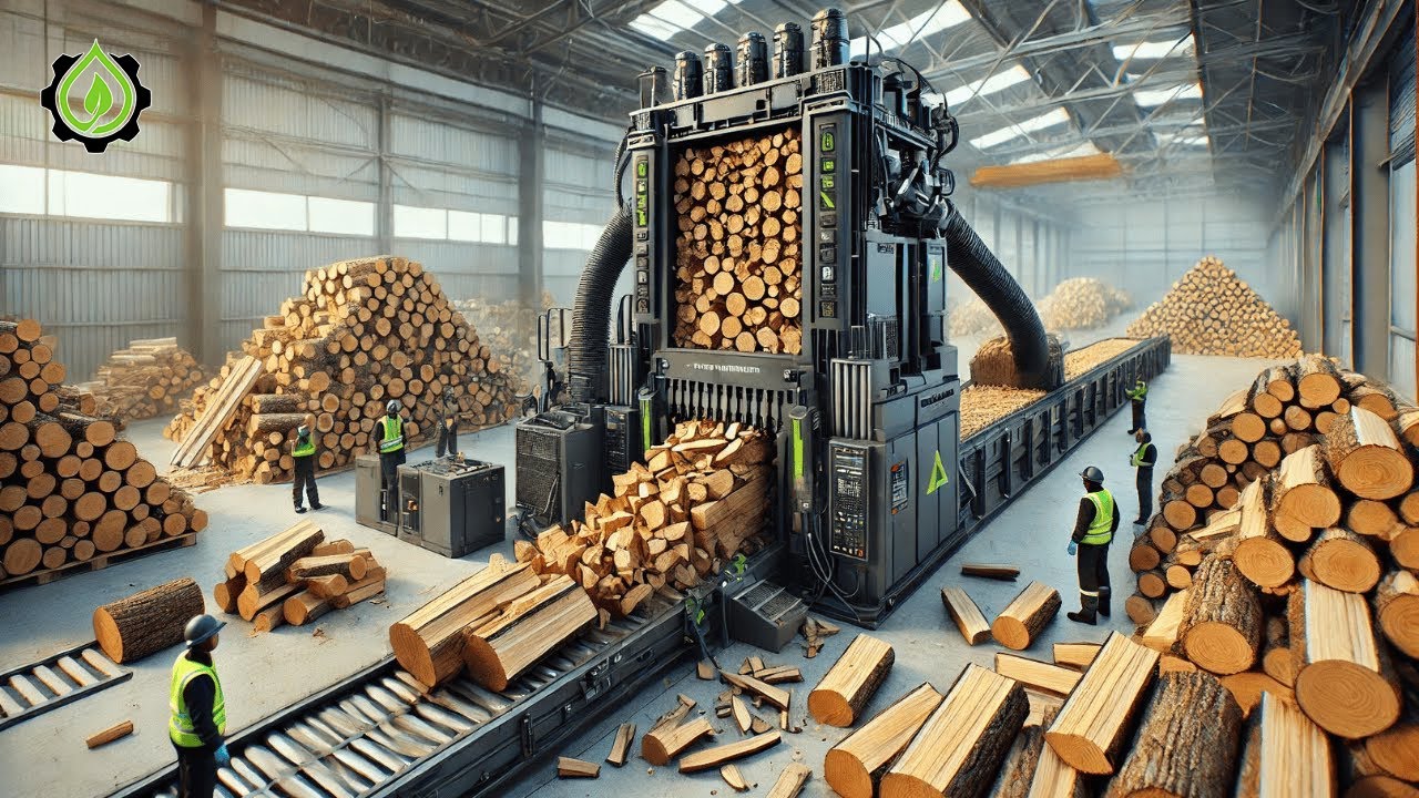 Fastest Automatic Firewood Processing Machine | Dangerous Big Chainsaw Cutting Tree machines #15