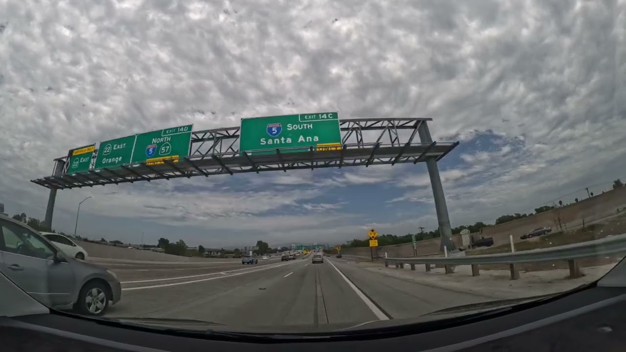 Drive Old Stonegate, Santa Ana to Woodbury, Irvine - California Highways 22 and 5
