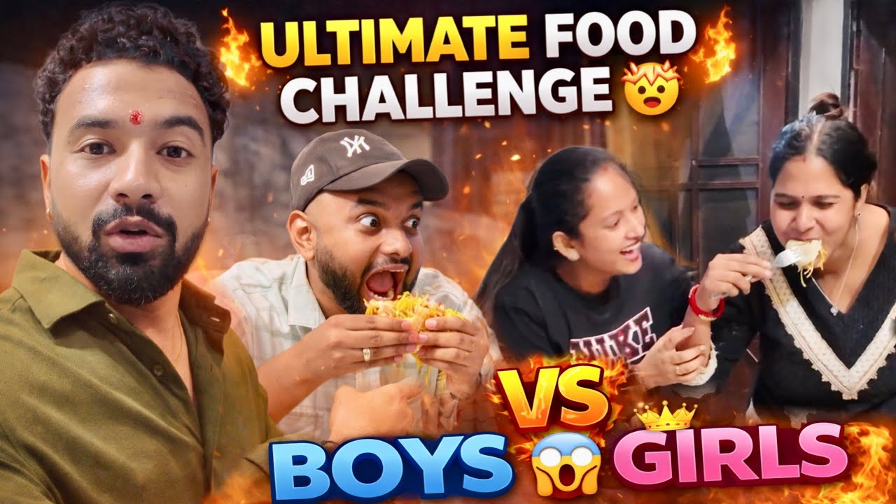 Unlimited food Challenge 🍛🌮 || Boys vs girls  || priya jeet vlogs #couplevlogs 