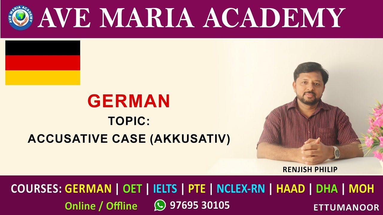 Accusative case in German (Akkusativ),   Was ist Akkusativ?. This video is explained in Malayalam
