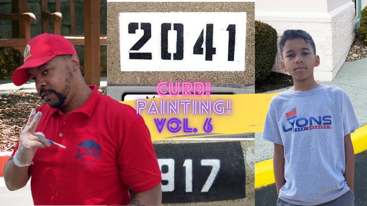 We made $110 dollars in 2 hour curb painting on this weekend. #curbpainting #addresspainting