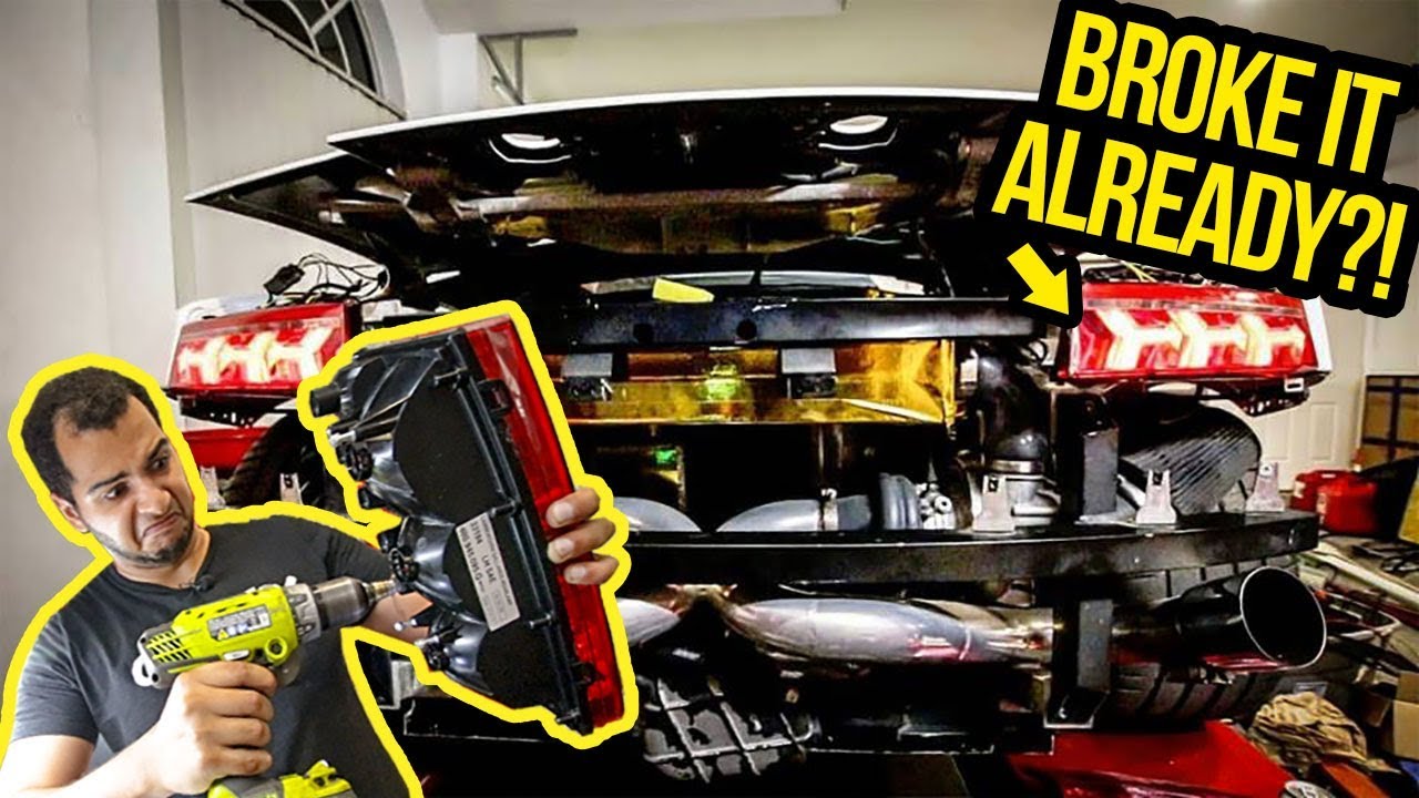 I BROKE My Cheap Lambo's $5,000 Tail Lights To Make Them Work (And They Look AMAZING!)