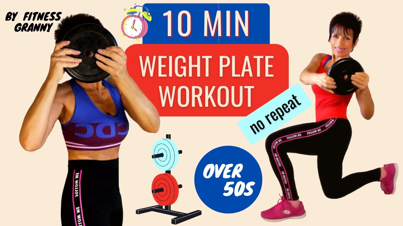 10 MIN WEIGHT PLATE WORKOUT for major muscle groups l Toned body served up on a plate (no repeat)