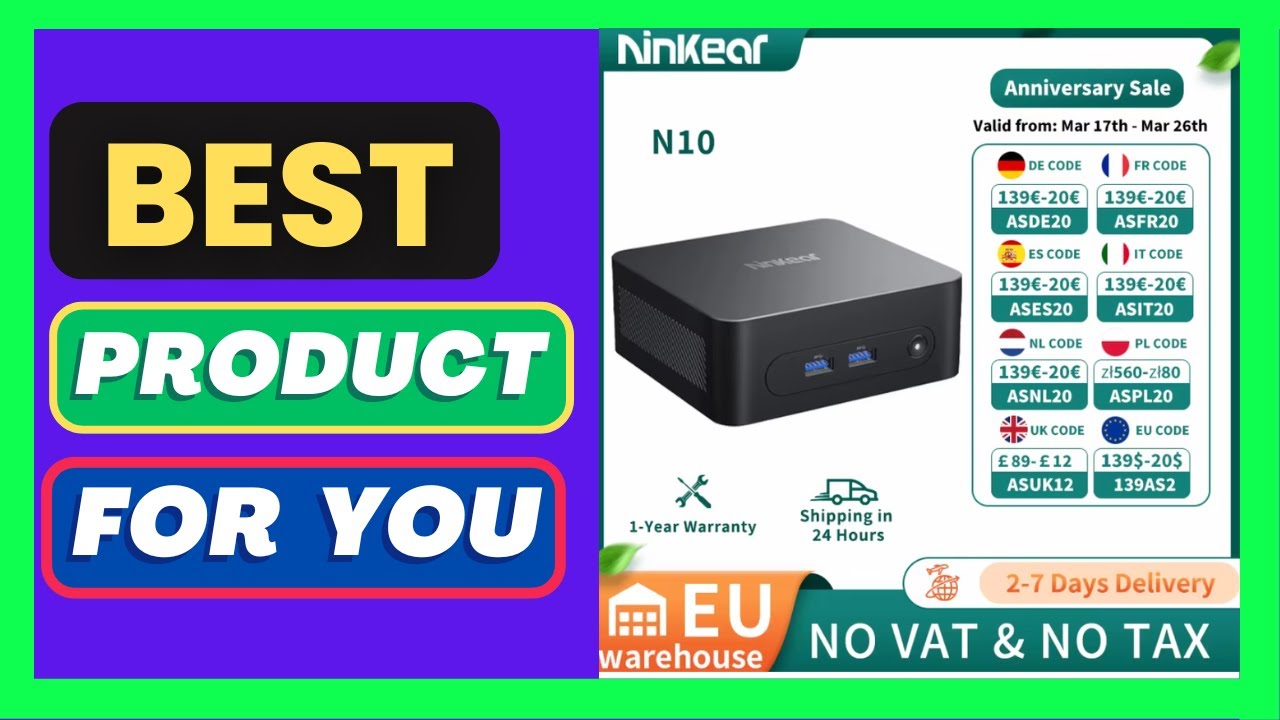 Ninkear N10 Mini PC Intel N100 up to 3.4GHz