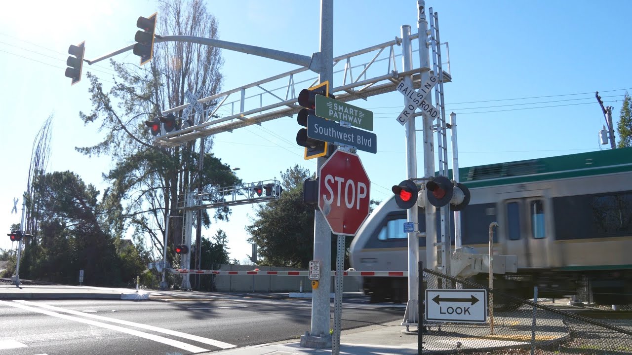 SMART 116 Commuter Train North | Southwest Blvd. Railroad Crossing, Rohnert Park CA