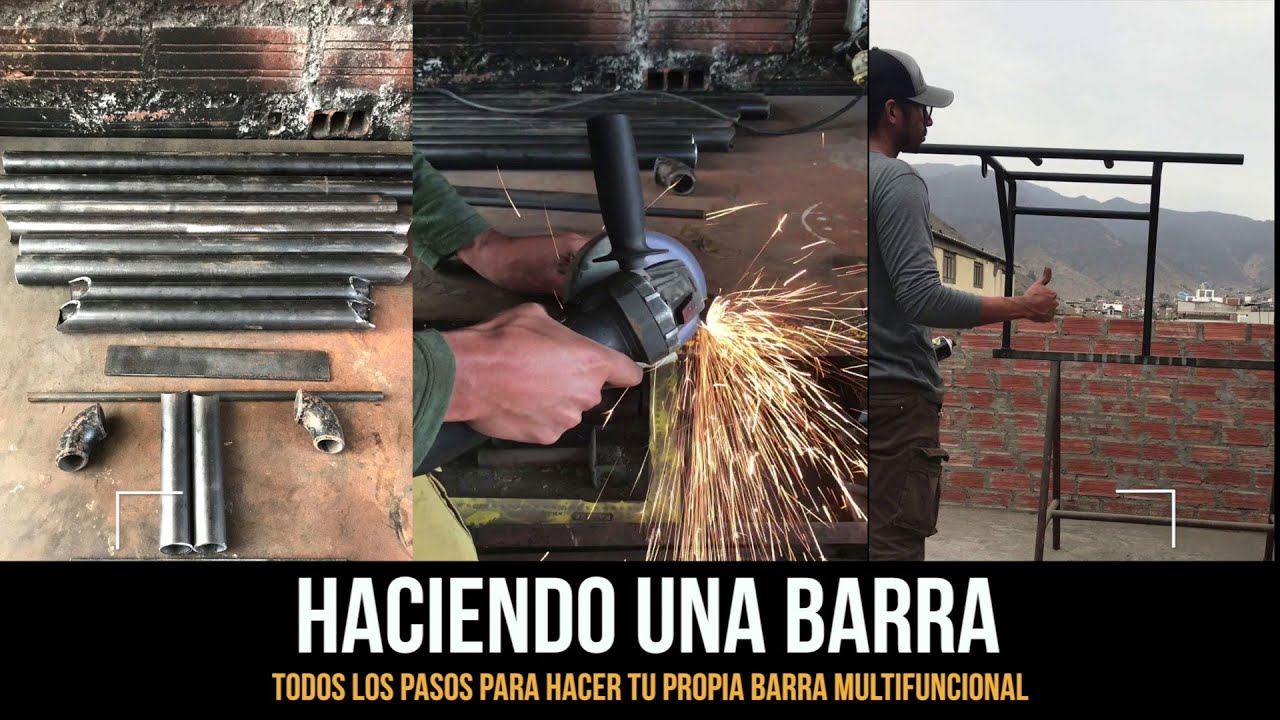 Video de cómo hacer una barra multifuncional o dominadas paso a paso