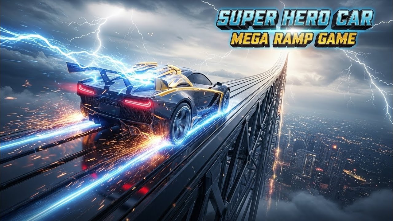 Impossible Super Hero Car Stunt | Mega Ramp Challenge