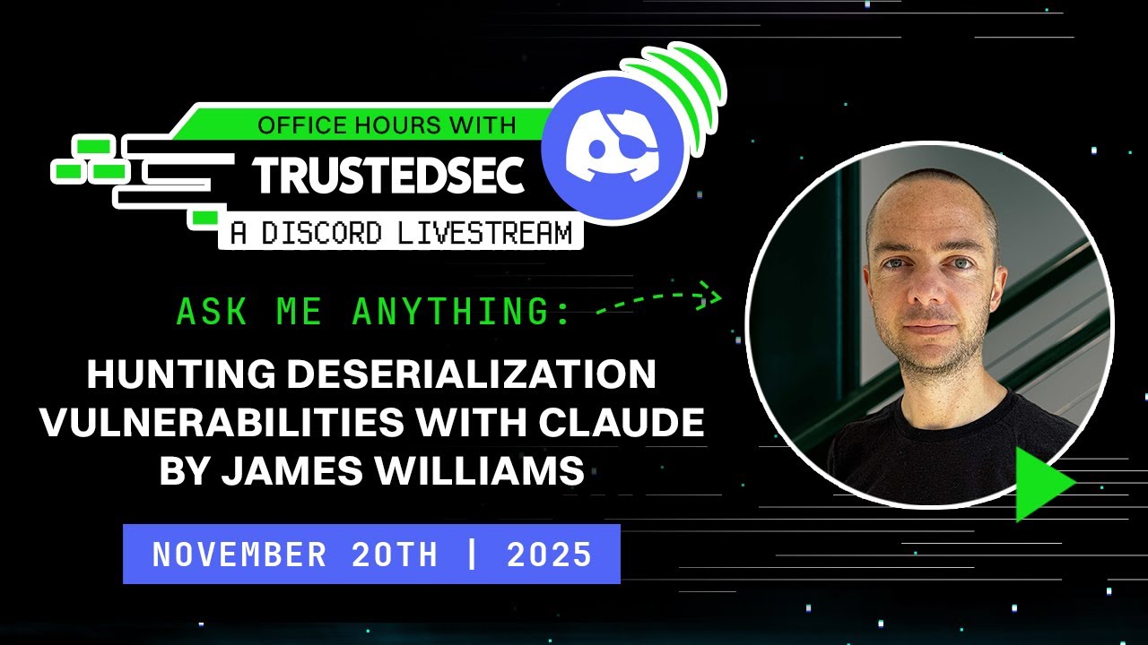 Discord Livestream: Hunting Deserialization Vulnerabilities With Claude