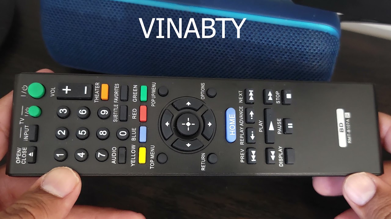 VINABTY RMT-B107A Universal Remote For Sony Blu-Ray Player