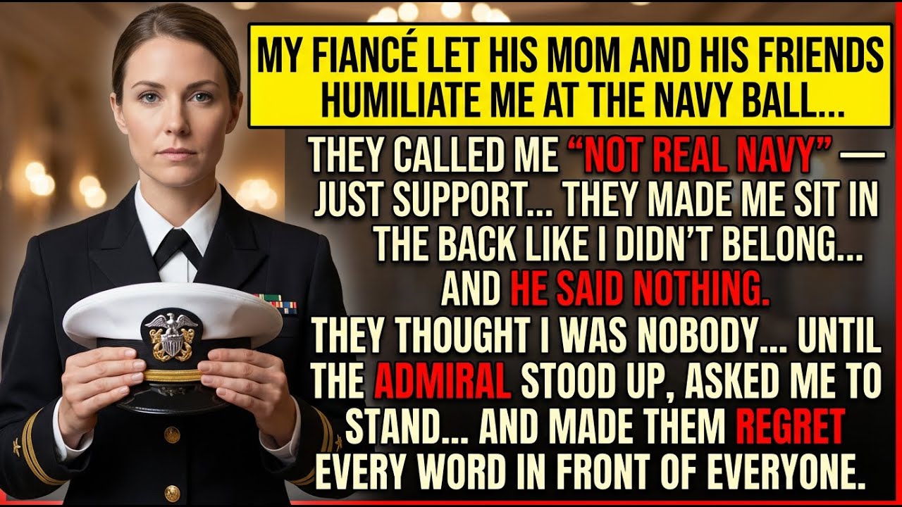 MY FIANCÉ LET HIS FAMILY HUMILIATE ME AT THE NAVY BALL… UNTIL THE ADMIRAL SPOKE ONE SENTENCE AND