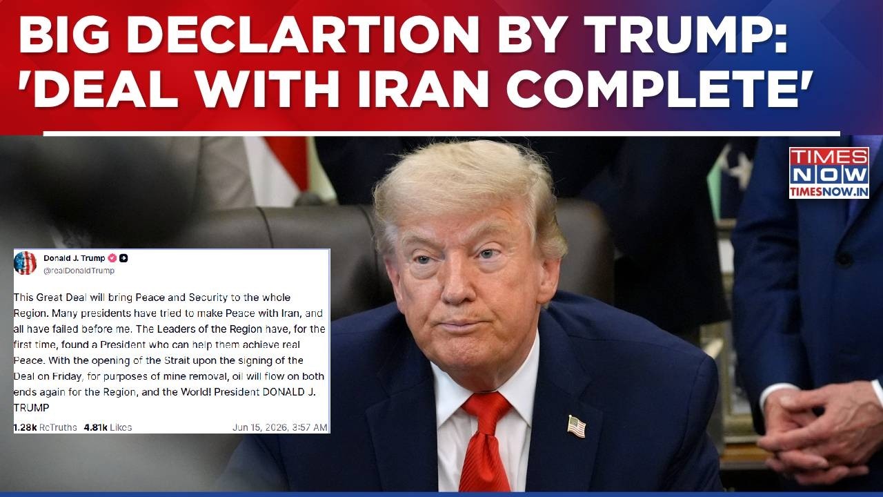 US Prez Donald Trump Announces Deal With Iran & Opening Of Strait Of Hormuz; Lifts Naval Blockade