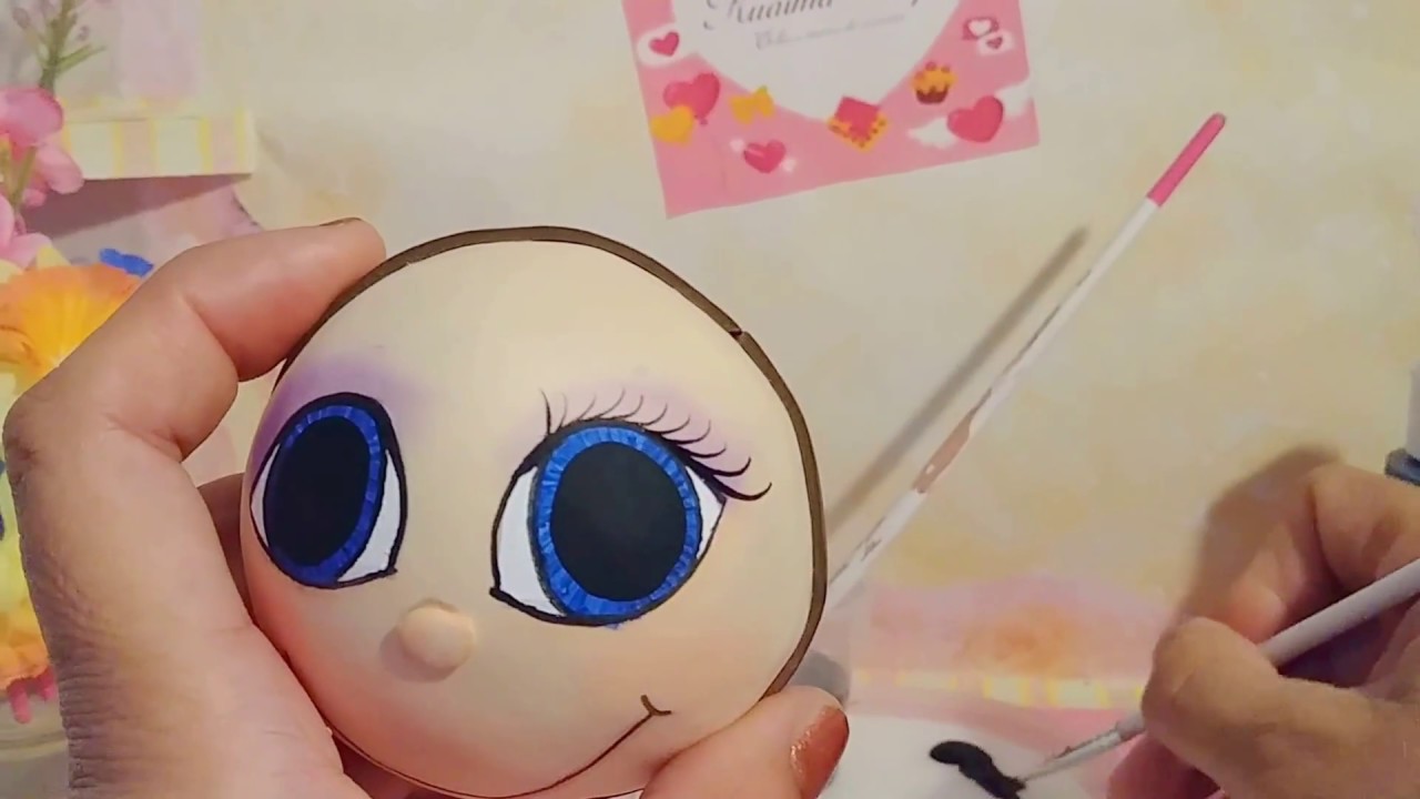Facil como pintar Pestañas de fofucha..