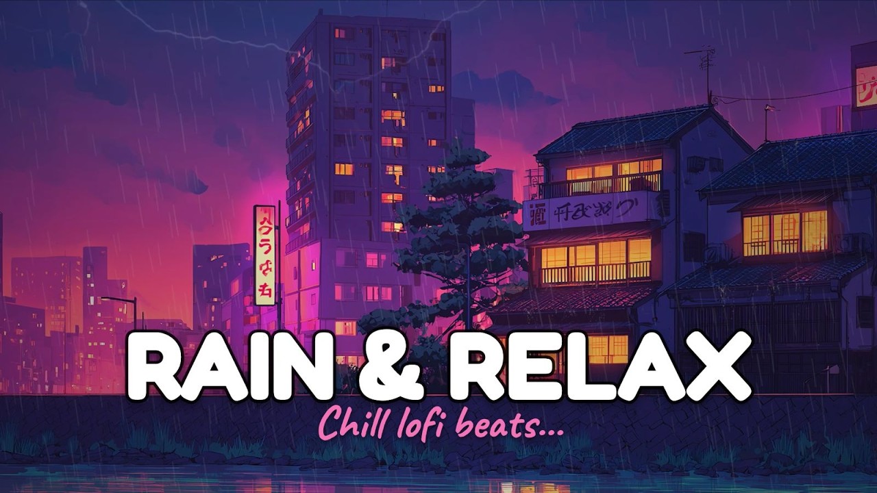 1950's Retro Tokyo Nigth Lofi With Classic Oldies Rain Echoes | Relax, Read & Unwind