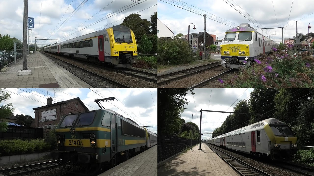 Bahnverkehr in Boechout🇧🇪 mit HLE 21 + M5 Wagen , AR 41, HLE 18 + M6 Wagen , AM 75, AM 80 und AM 08