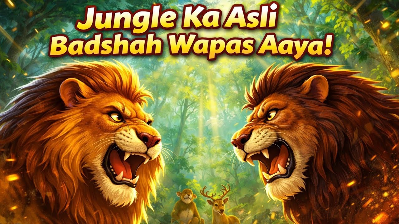   Sher Ki Wapsi 🦁🔥 | Jungle King Returns😨 | Lion vs Young Lion Story” | Cartoon world kids