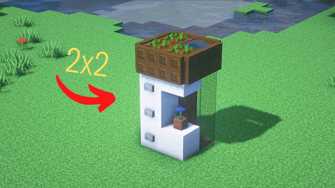 Minecraft 2x2 Nowoczesny Dom Samouczek - Minecraft Building