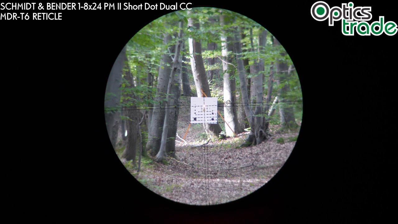Schmidt & Bender 1-8x24 PM II Short Dot Dual CC | Optics Trade Reticle Subtensions