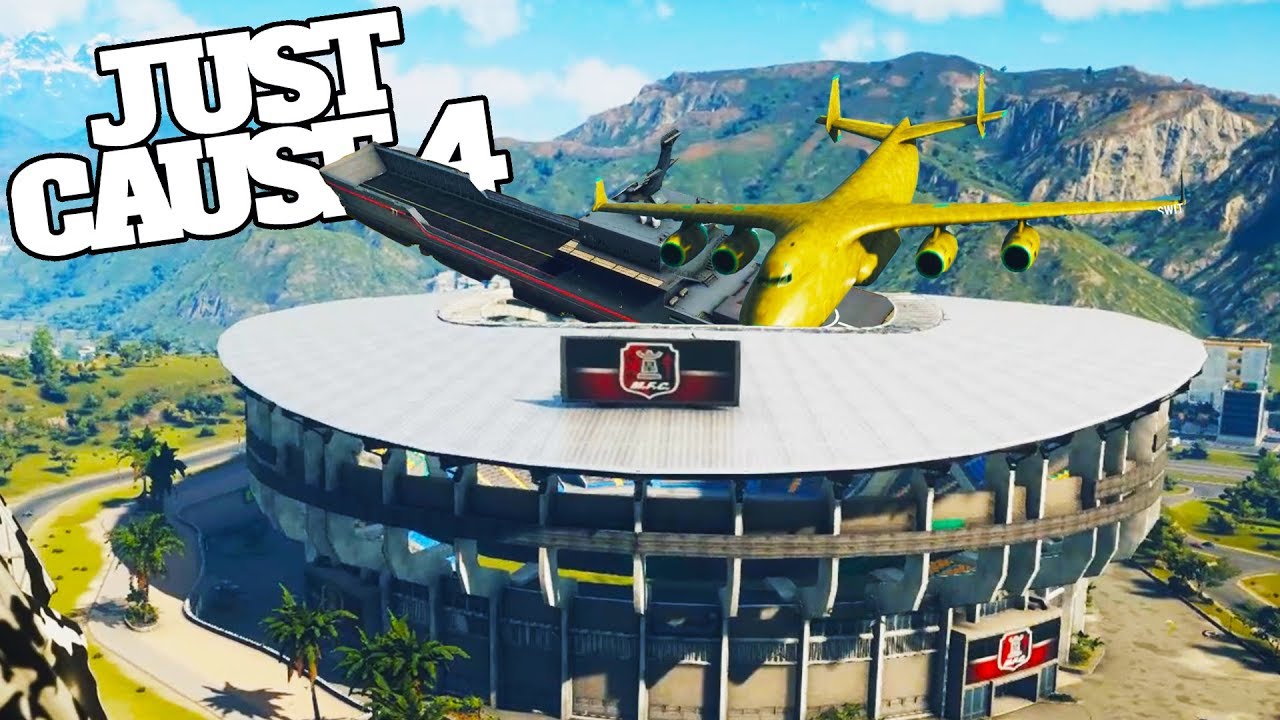 How Many Giant Vehicles Fit In A Stadium in Just Cause 4
