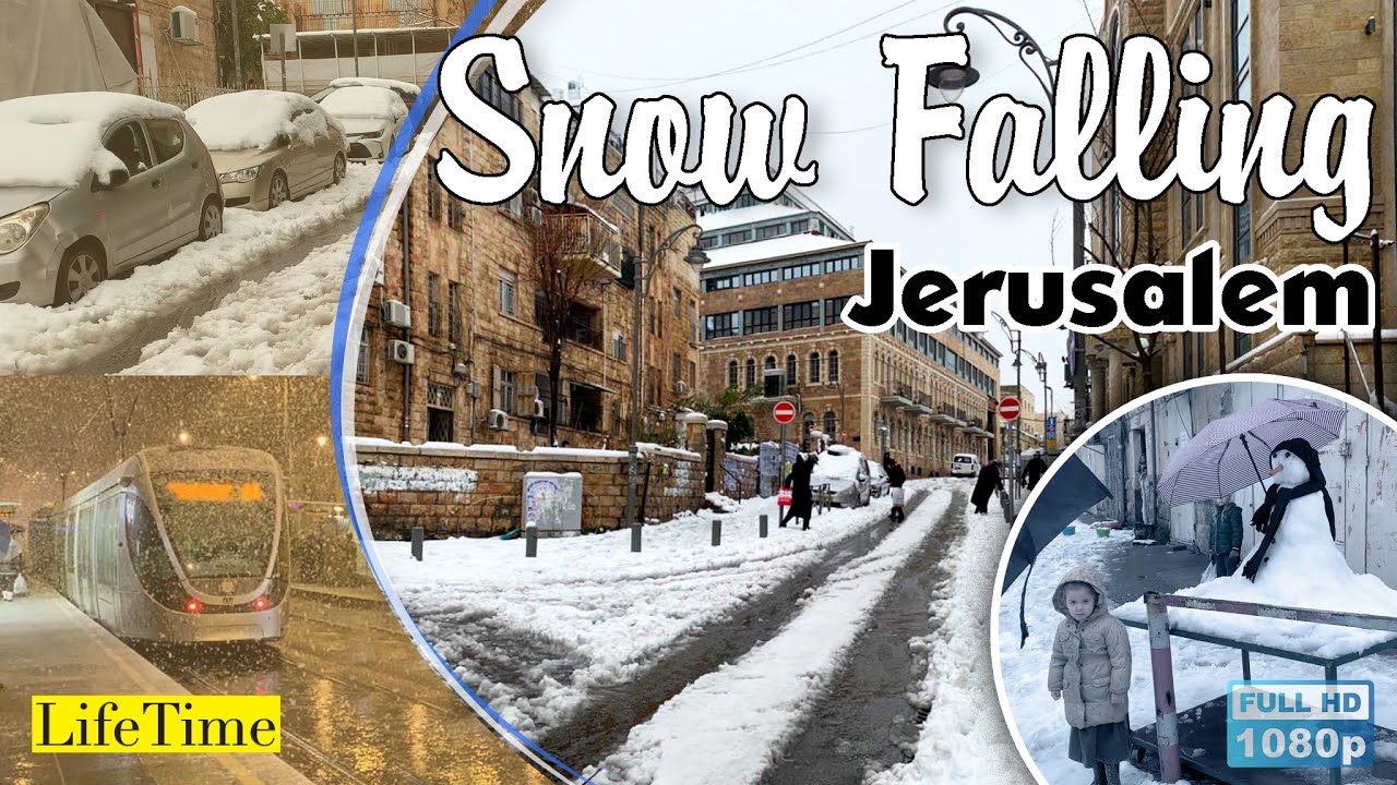 Snow Falling - Jerusalem, Israel