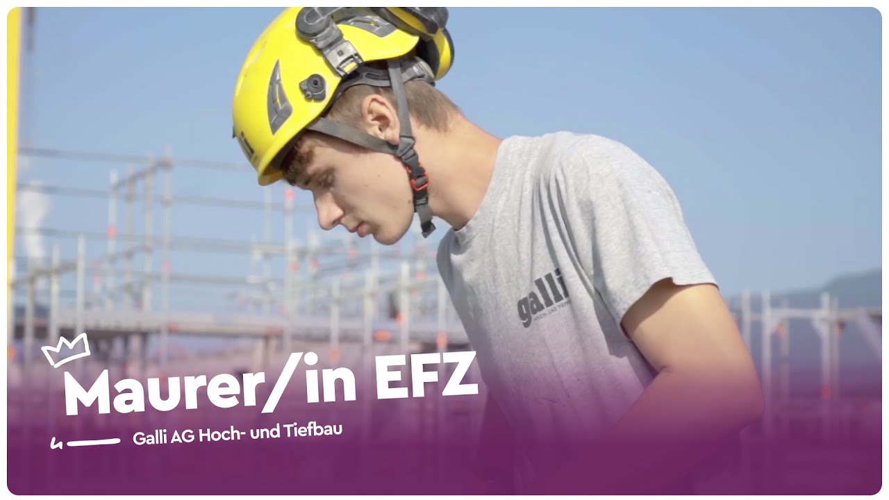 Auf der Baustelle arbeiten als Maurer/in EFZ - Galli AG Hoch und Tiefbau | Lehrstellenvideo | Yousty