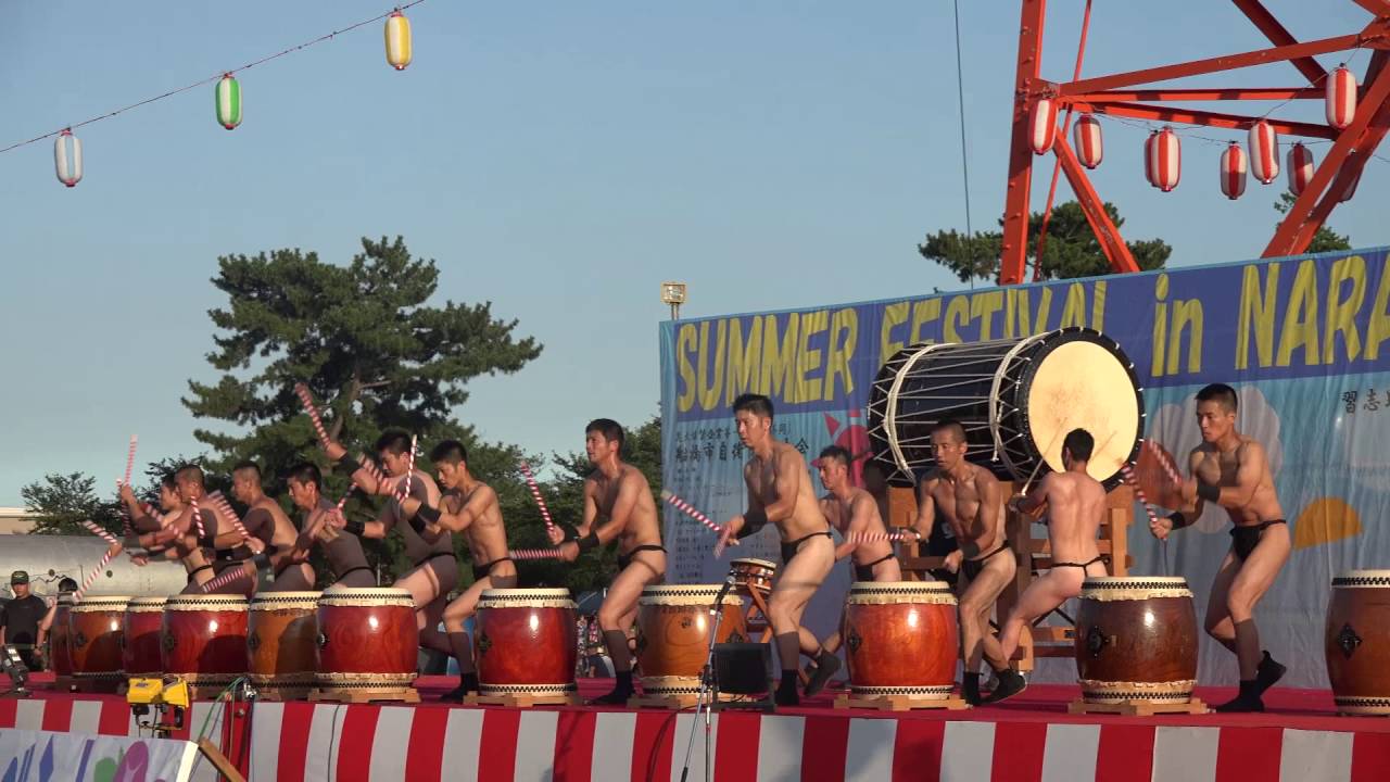 習志野駐屯地夏まつり　太鼓演奏　空神士魂太鼓