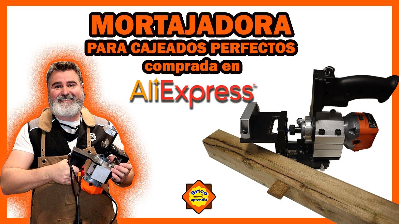 Mortajadora comprada en aliexpres para sistema caja y espiga, Alternativa al sistema domino.