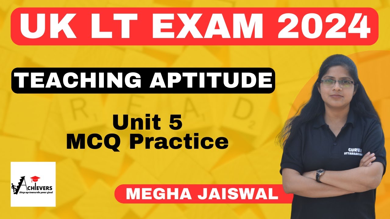 Unit 5 MCQ Practice | Megha Jaiswal | UK LT Pedagogy |  #ltsst #ltmaths #uttarakhandlt #ukltgrade