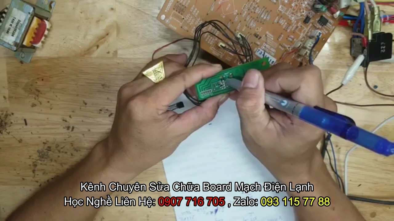 Hướng dẫn tỉ mĩ cách nhận biết các chân của mắt nhận hồng ngoại và thay thế cho board mạch máy lạnh