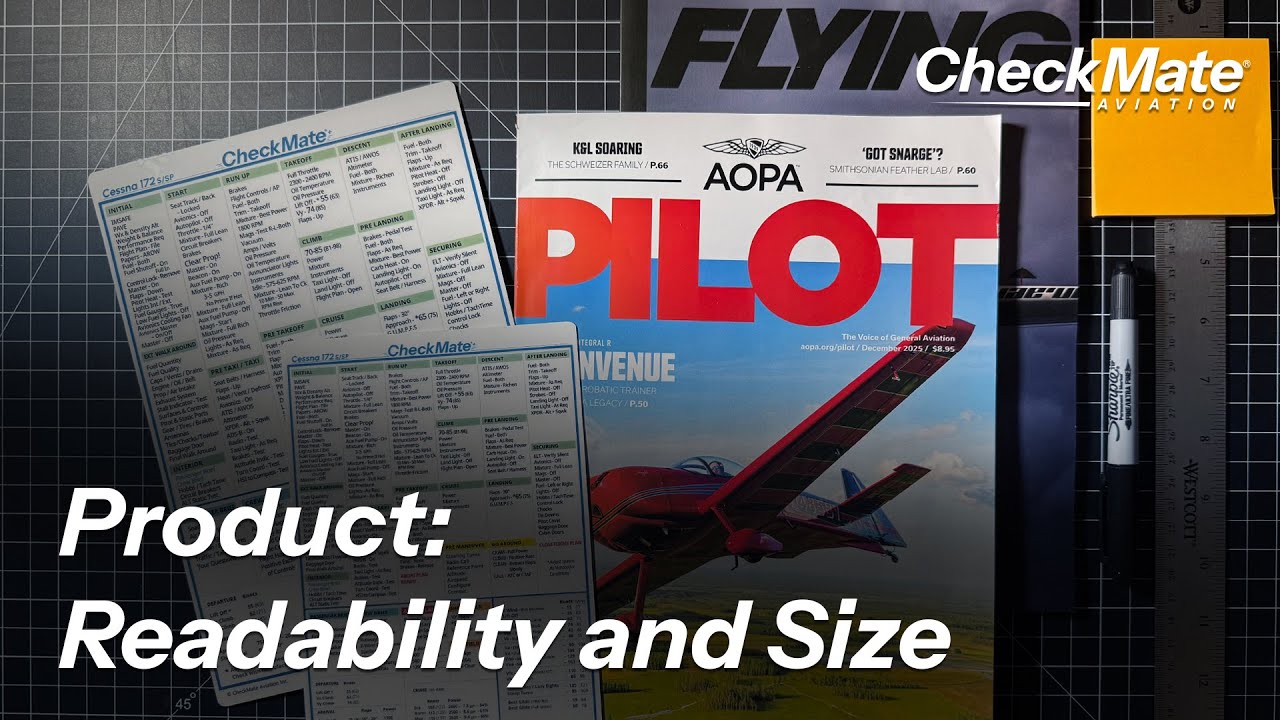 CheckMate Aviation - Readability And Size