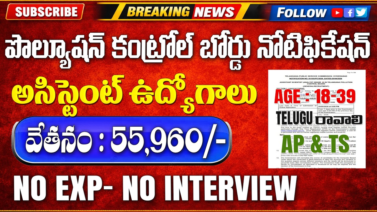 🚨 BIG News : 55,960 జీతంతో ప్రభుత్వ ఉద్యోగాలు | TGPSC Recruitment 2026 | Latest Govt Jobs Today