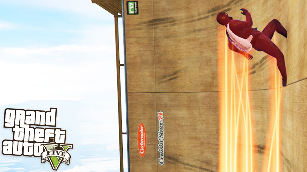 FLASH vs THE MEGA RAMP!! GTA 5 Mods