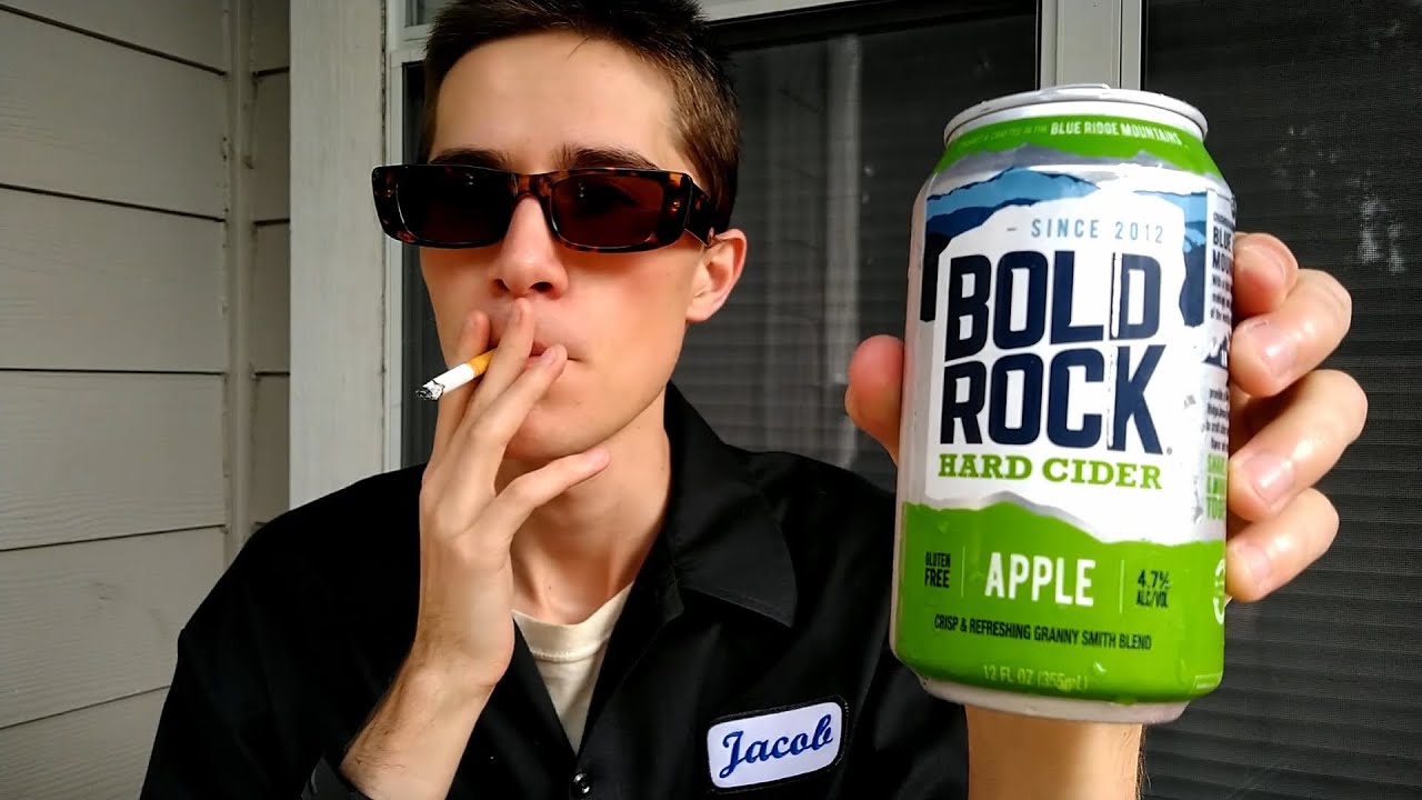 Smoking a Cigarette and Drinking a Bold Rock Hard Cider