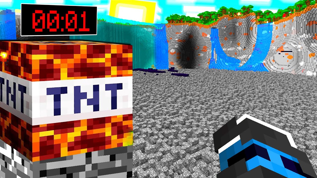 LA TNT NUCLEARE PIÙ FORTE DI MINECRAFT DISTRUGGE TUTTO IL MONDO - ITA