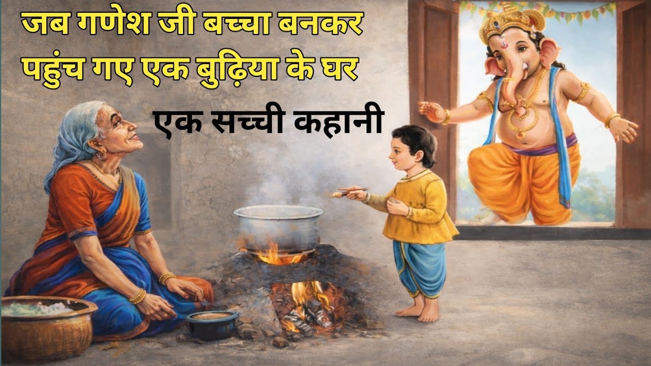 जब गणेश जी भगवान छोटे से बालक के रूप में धरती पर आए। एक बुद्धि अम्मा और गणेश जी की सच्ची कहानी 