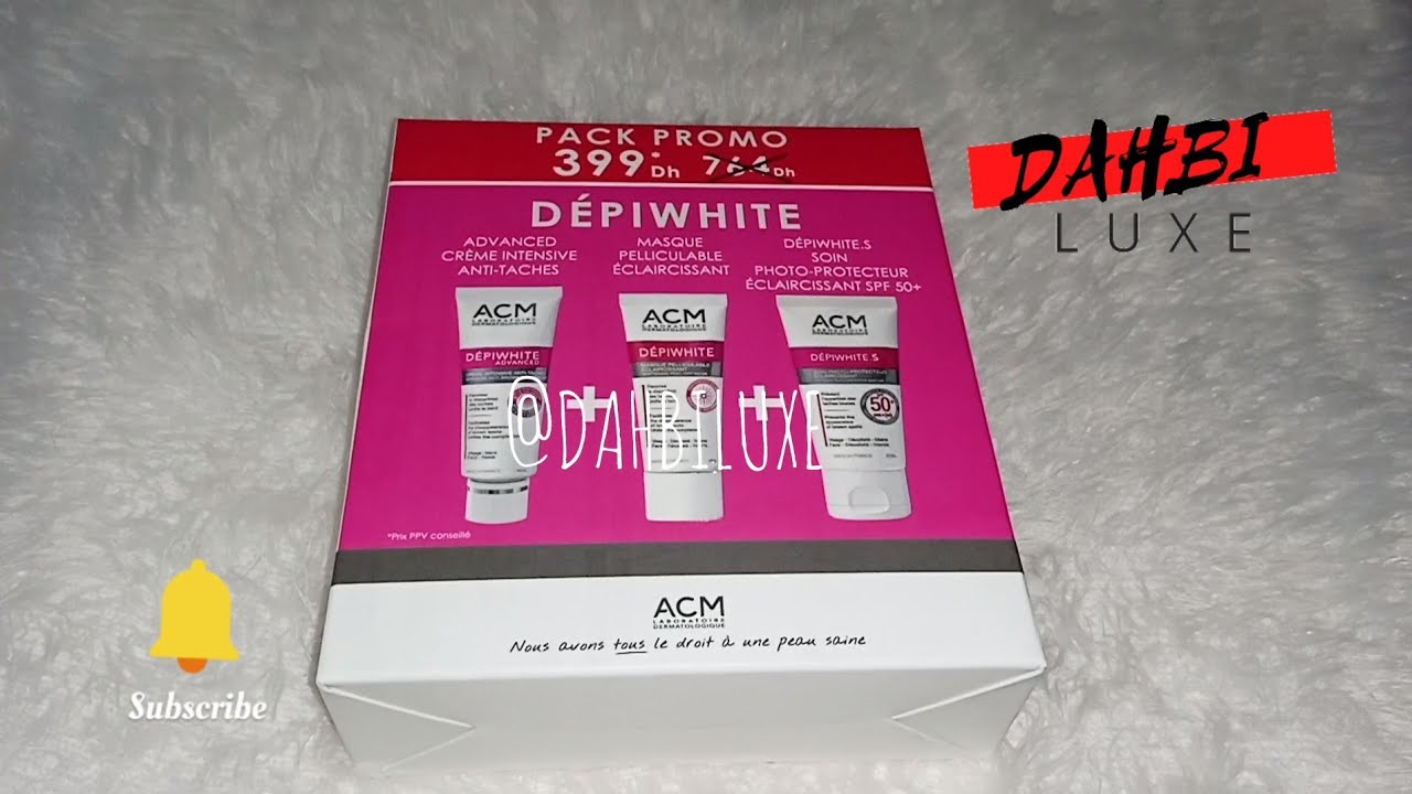 ACM D&eacute;piwhite : D&eacute;piwhite Advanced + D&eacute;piwhite masque + D&eacute;piwhite S باك ديبي وايت لتفتيح البشرة